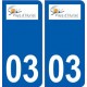 03 Huriel logo ville autocollant plaque stickers