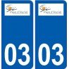 03 Huriel logo ville autocollant plaque stickers