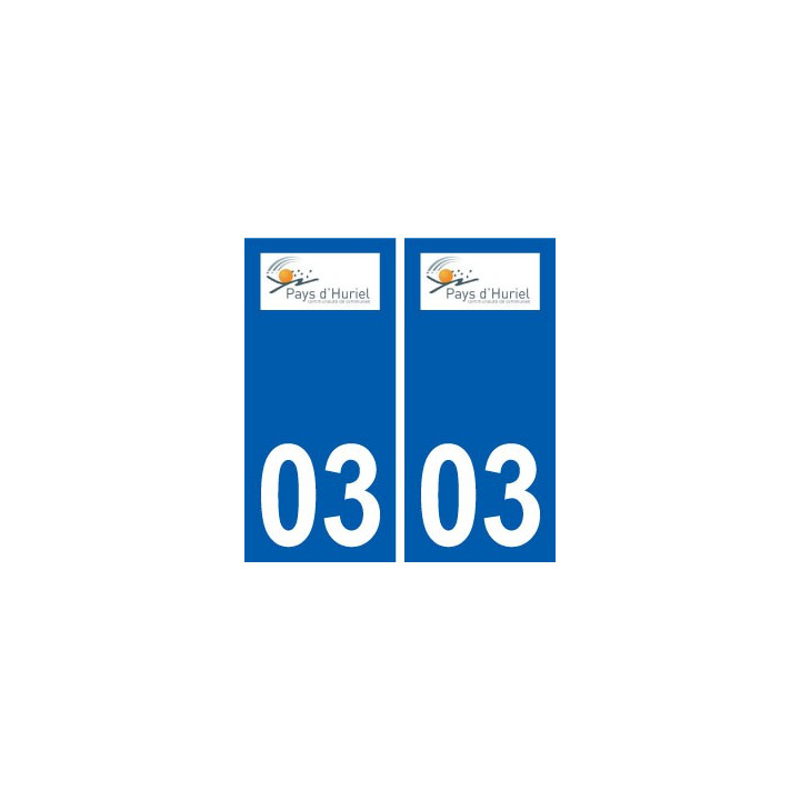 03 Huriel logo ville autocollant plaque stickers