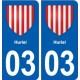 03 Lapalisse blason ville autocollant plaque stickers