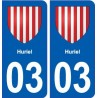 03 Lapalisse blason ville autocollant plaque stickers