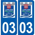 03 Lapalisse logo ville autocollant plaque stickers