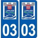 03 Lapalisse logo ville autocollant plaque stickers
