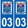 03 Lapalisse logo ville autocollant plaque stickers