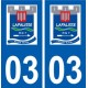 03 Lapalisse logo ville autocollant plaque stickers