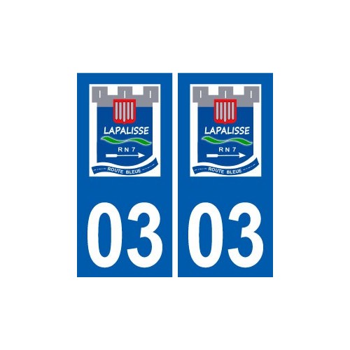 03 Lapalisse logo ville autocollant plaque stickers