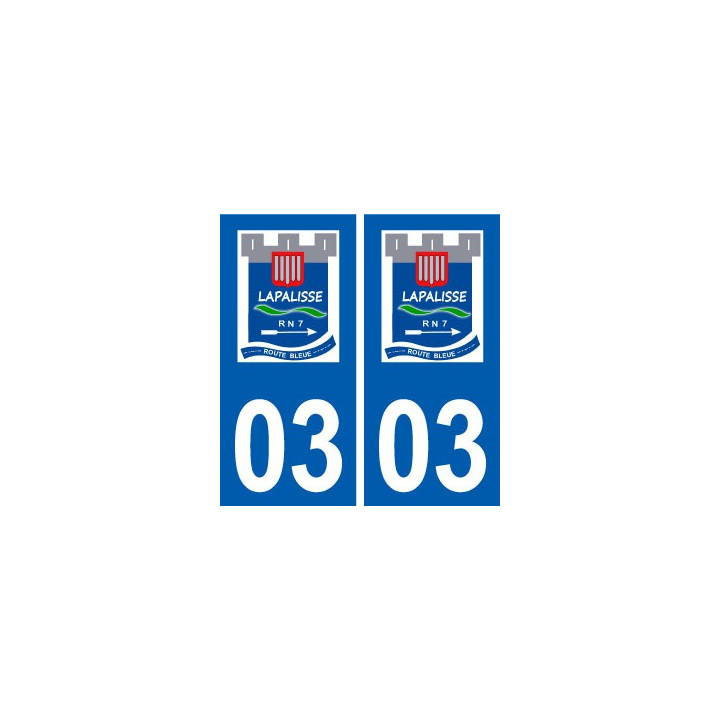 03 Lapalisse logo ville autocollant plaque stickers