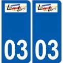 03 Lurcy-Lévis logo ville autocollant plaque stickers
