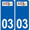 03 Lurcy-Lévis logo ville autocollant plaque stickers