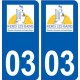 03 Néris-les-Bains logo ville autocollant plaque stickers