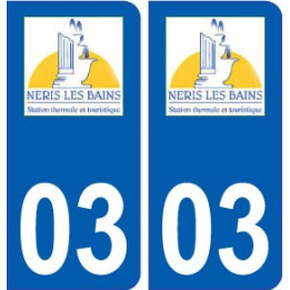 03 Néris-les-Bains logo ville autocollant plaque stickers