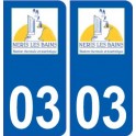 03 Néris-les-Bains logo ville autocollant plaque stickers