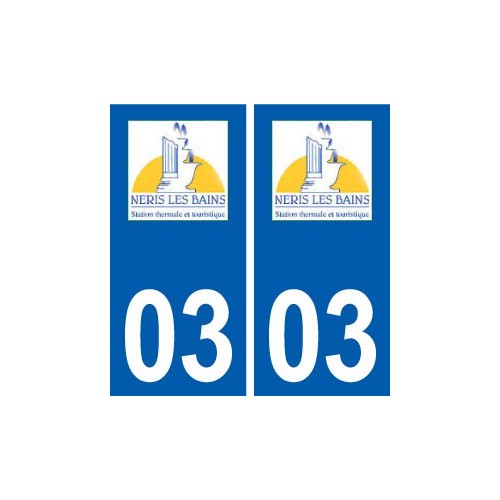 03 Néris-les-Bains logo ville autocollant plaque stickers
