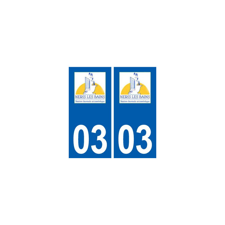 03 Néris-les-Bains logo ville autocollant plaque stickers