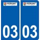 03 Prémilhat logo ville autocollant plaque stickers