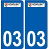 03 Prémilhat logo ville autocollant plaque stickers