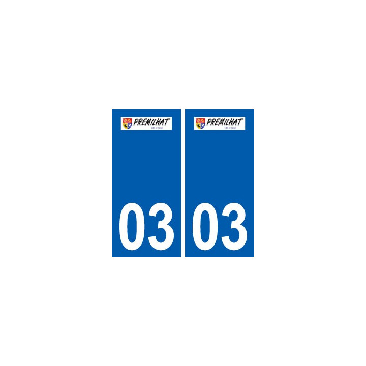 03 Prémilhat logo ville autocollant plaque stickers