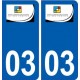 03 Saint-Germain-des-Fossés logo ville autocollant plaque stickers