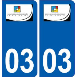 03 Saint-Germain-des-Fossés logo ville autocollant plaque stickers
