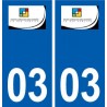 03 Saint-Germain-des-Fossés logo ville autocollant plaque stickers