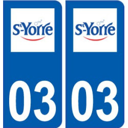 03 Saint-Yorre logo ville autocollant plaque stickers