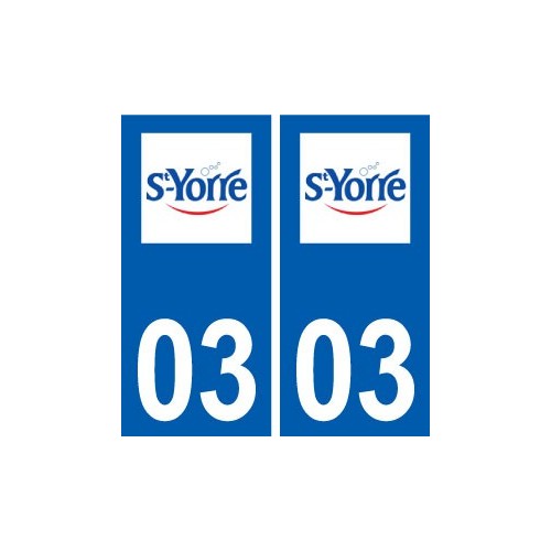 03 Saint-Yorre logo ville autocollant plaque stickers