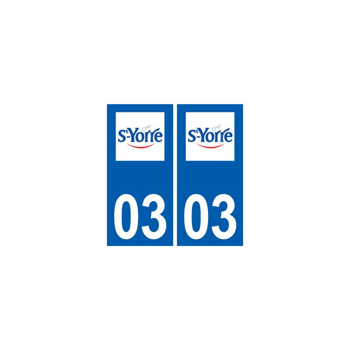 03 Saint-Yorre logo ville autocollant plaque stickers