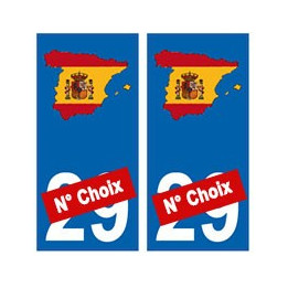 Espagne numéro choix plan autocollant plaque