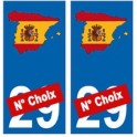 Spain number choice plan sticker plaque immatriculation