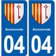 04 Barcelonnette blason ville autocollant plaque stickers