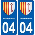 04 Barcelonnette blason ville autocollant plaque stickers