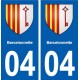 04 Barcelonnette blason ville autocollant plaque stickers