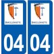 04 Barcelonnette logo ville autocollant plaque stickers