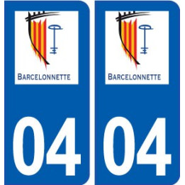 04 Barcelonnette logo ville autocollant plaque stickers