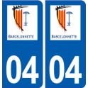 04 Barcelonnette logo ville autocollant plaque stickers