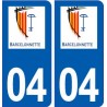 04 Barcelonnette logo ville autocollant plaque stickers