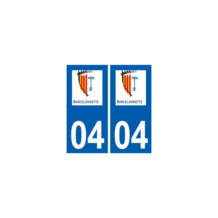 04 Barcelonnette logo ville autocollant plaque stickers