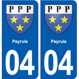 04 Peyruis blason ville autocollant plaque stickers