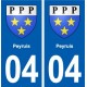 04 Peyruis blason ville autocollant plaque stickers