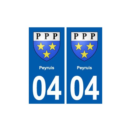 04 Peyruis blason ville autocollant plaque stickers