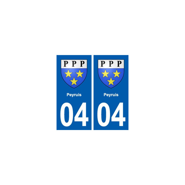 04 Peyruis blason ville autocollant plaque stickers