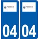 04 Peyruis logo ville autocollant plaque stickers