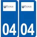 04 Peyruis logo ville autocollant plaque stickers