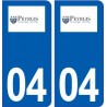 04 Peyruis logo ville autocollant plaque stickers
