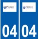 04 Peyruis logo stadt aufkleber typenschild aufkleber