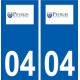 04 Peyruis logo ville autocollant plaque stickers