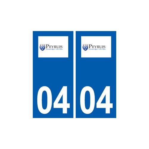 04 Peyruis logo ville autocollant plaque stickers