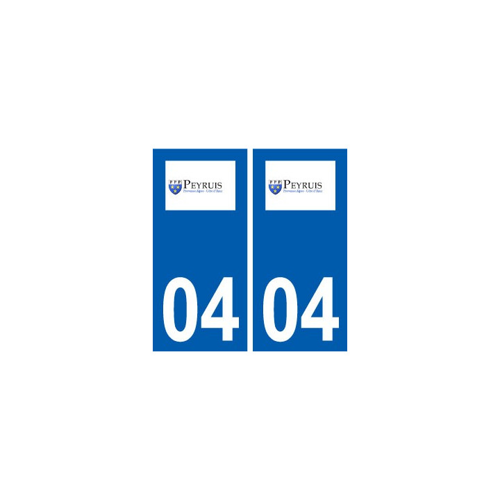04 Peyruis logo ville autocollant plaque stickers