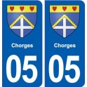 05 Chorges blason ville autocollant plaque stickers