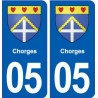 05 Chorges blason ville autocollant plaque stickers